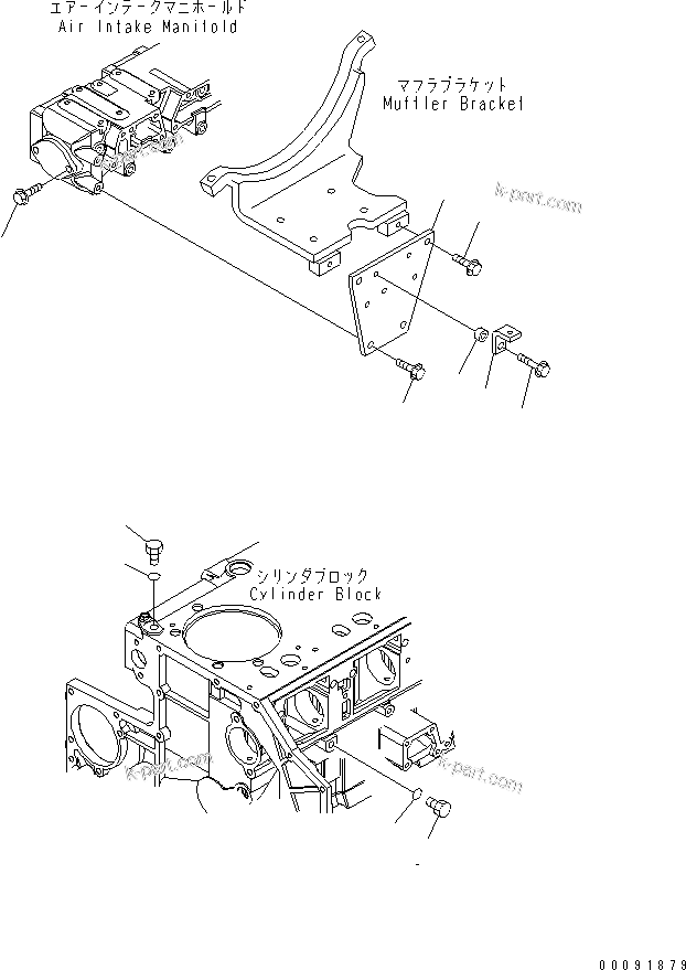 Komatsu parts book diagram for SAA6D140E-5F-03 S/N 530001-UP: WATER LINE PLUG (WITHOUT CORROSION RESISTOR)(#535716-)