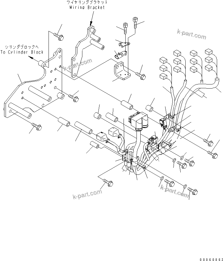 Komatsu parts book diagram for SAA6D140E-5F-03 S/N 530001-UP: WIRING HARNESS (2/5)(#535716-)