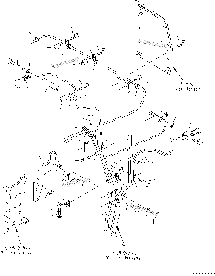Komatsu parts book diagram for SAA6D140E-5F-03 S/N 530001-UP: WIRING HARNESS (3/5)(#530043-530701)