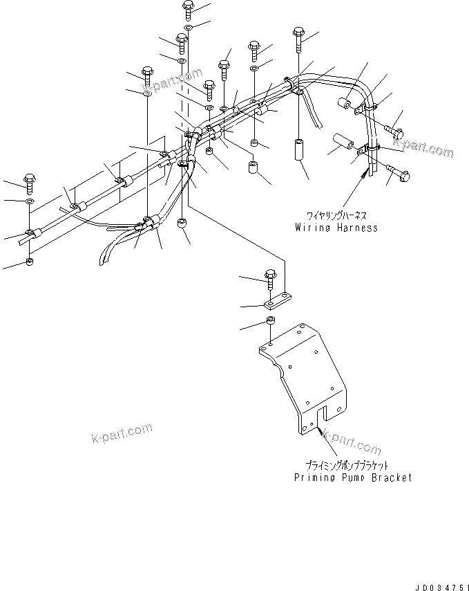 Komatsu parts book diagram for SAA6D140E-5F-03 S/N 530001-UP: WIRING HARNESS (4/5) (-30ЯC SPEC.)(#540514-)