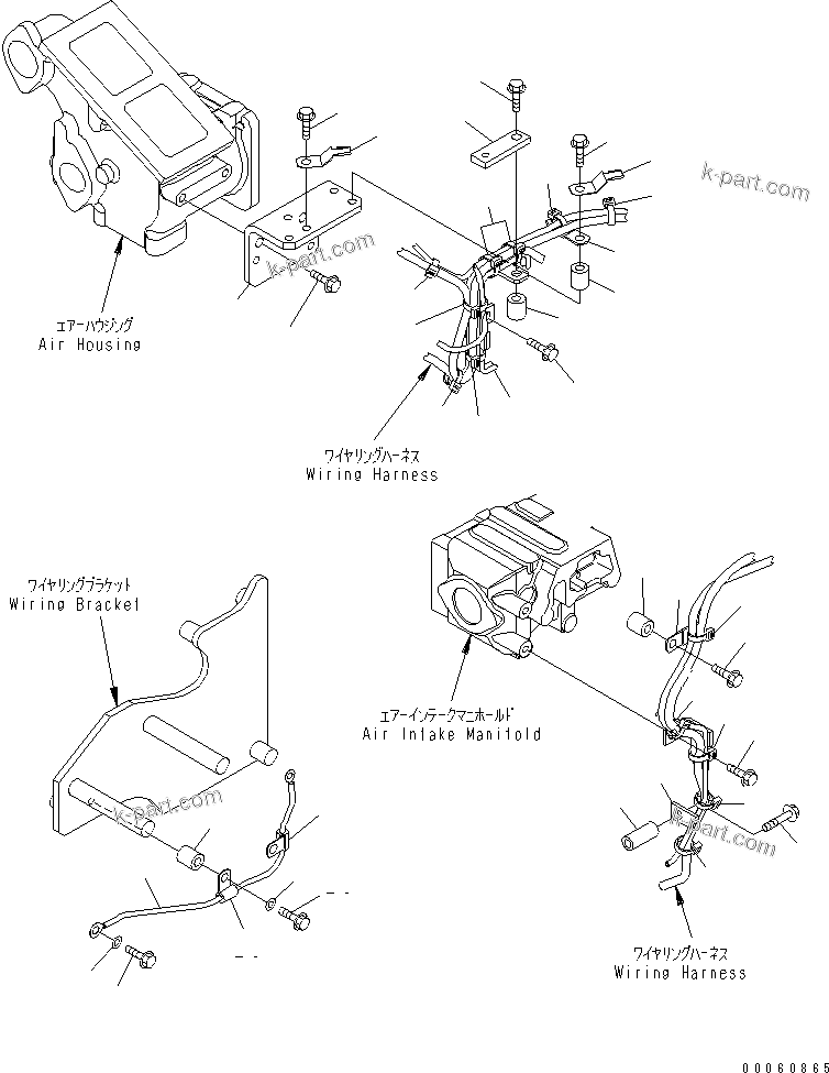 Komatsu parts book diagram for SAA6D140E-5F-03 S/N 530001-UP: WIRING HARNESS (5/5)(#530702-)