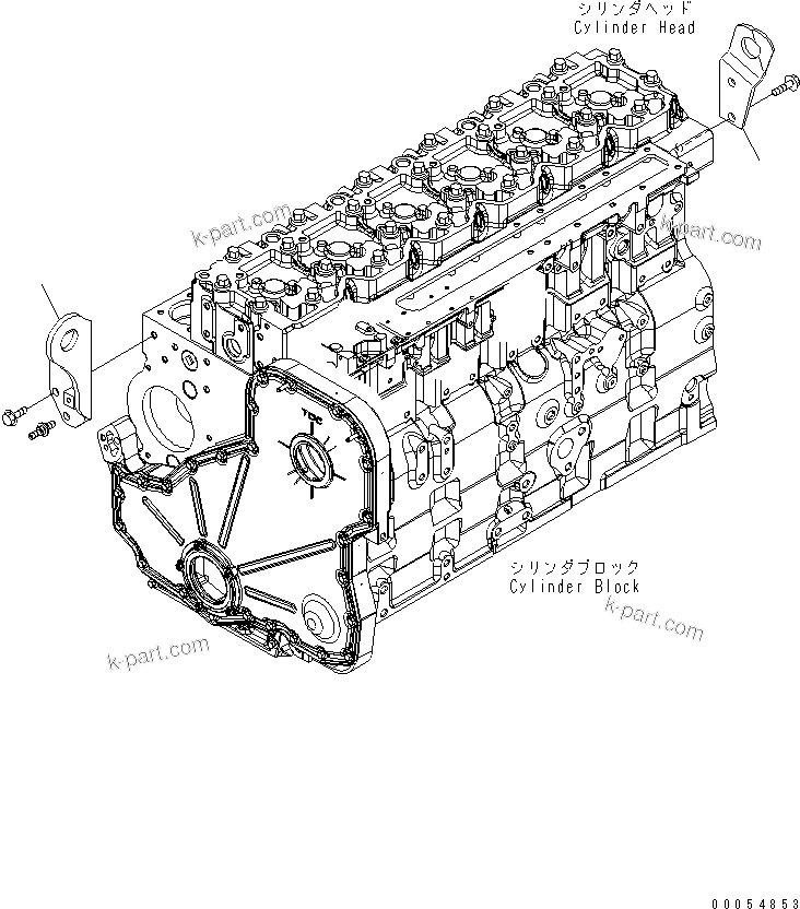 Komatsu parts book diagram for SAA6D114E-3B-WT S/N 26850001-UP: LIFTING BRACKET (LANDFILL SPEC.)(#26850928-)