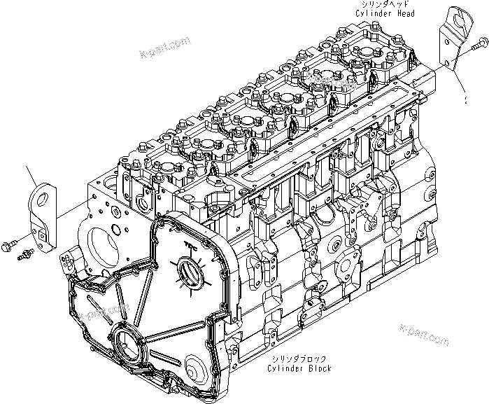 Komatsu parts book diagram for SAA6D114E-3B-WT S/N 26850001-UP: LIFTING BRACKET(#26850005-)