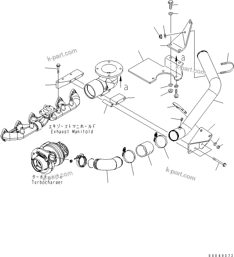 Komatsu parts book diagram for SAA6D114E-3B-WT S/N 26850001-UP: AIR PIPE(#26850005-)