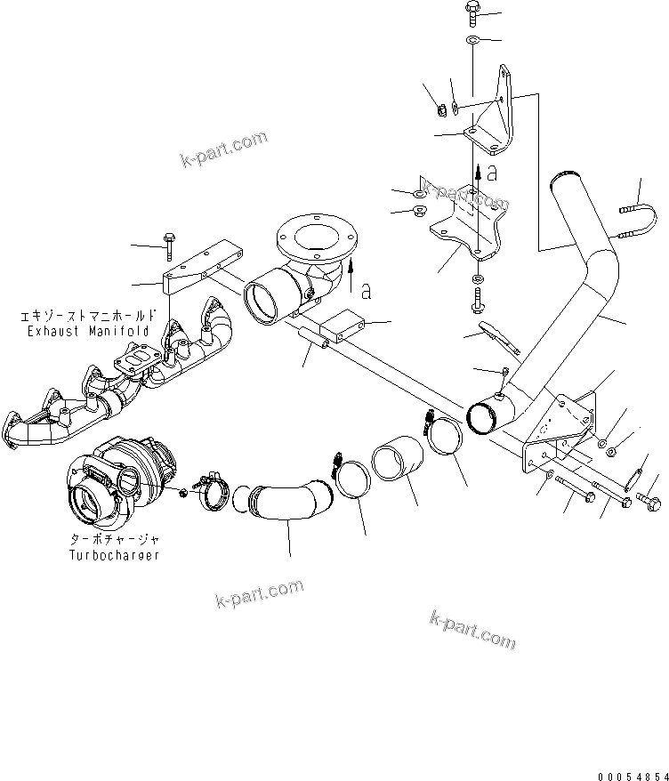 Komatsu parts book diagram for SAA6D114E-3B-WT S/N 26850001-UP: AIR PIPE (LANDFILL SPEC.)(#26850928-)