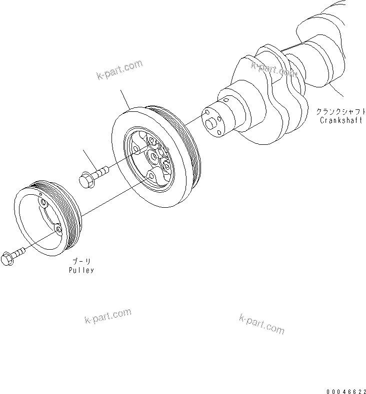 Komatsu parts book diagram for SAA6D114E-3B-WT S/N 26850001-UP: DAMPER