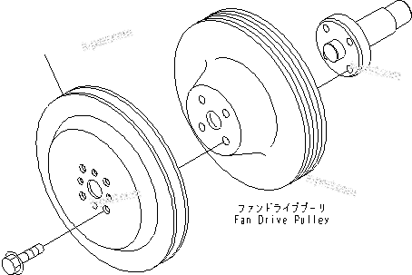 Komatsu parts book diagram for SAA6D114E-3B-WT S/N 26850001-UP: ACCESSORY DRIVE PULLEY(#26850005-)