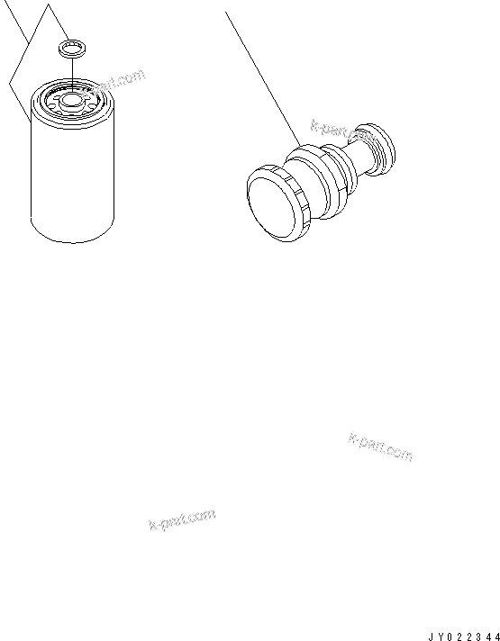 Komatsu parts book diagram for SAA6D114E-3B-WT S/N 26850001-UP: FUEL FILTER CARTRIDGE(#26867380-)