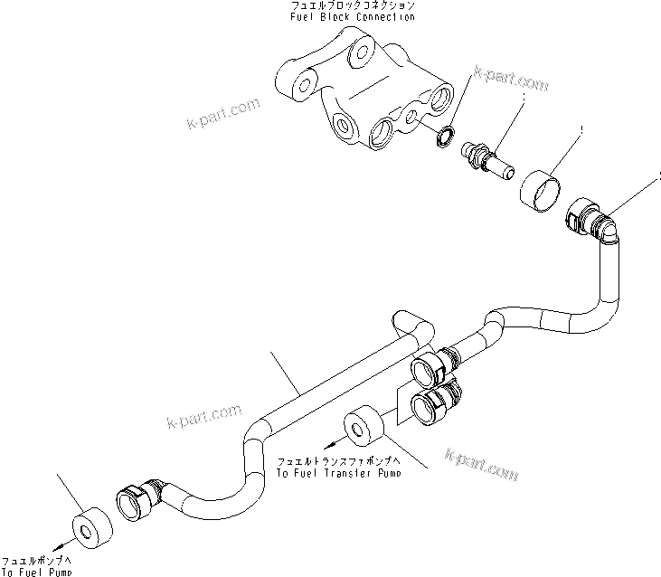 Komatsu parts book diagram for SAA6D114E-3B-WT S/N 26850001-UP: ELECTRONIC CONTROLLER PIPING(#26850005-)