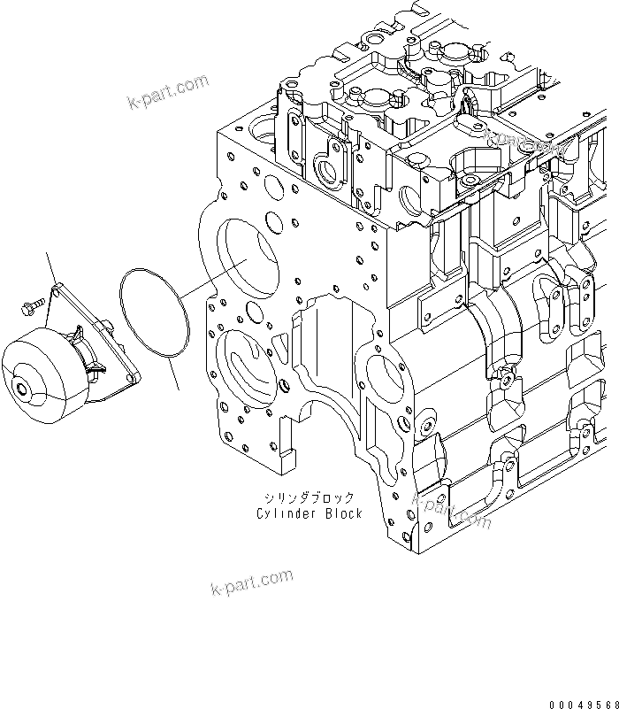 Komatsu parts book diagram for SAA6D114E-3B-WT S/N 26850001-UP: WATER PUMP