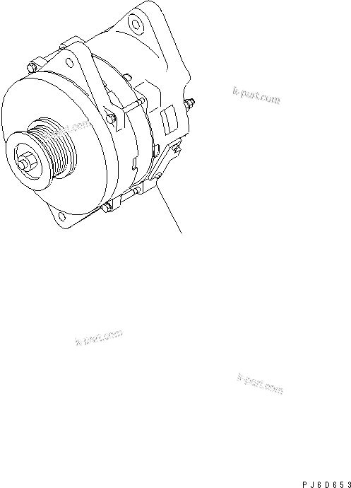 Komatsu parts book diagram for SAA6D114E-3B-WT S/N 26850001-UP: ALTERNATOR (90A)(#26850852-)
