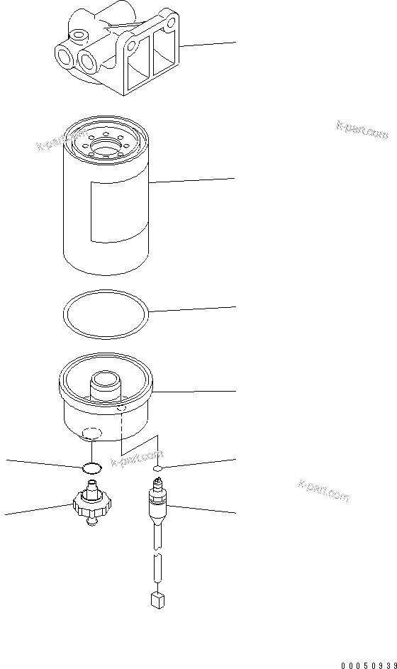 Komatsu parts book diagram for SAA6D114E-3B-WT S/N 26850001-UP: FUEL PRE-FILTER(#26850852-)