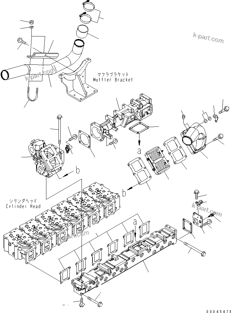 Komatsu parts book diagram for SAA6D125E-5E-01 S/N 560001-UP: AIR INTAKE MANIFOLD AND CONNECTION(#560383-)