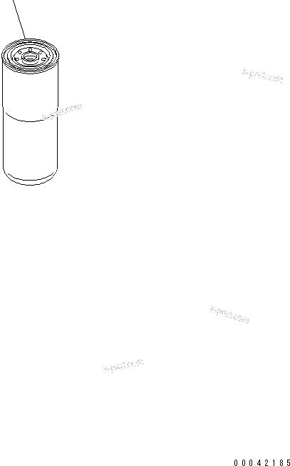 Komatsu parts book diagram for SAA6D125E-5E-01 S/N 560001-UP: FUEL FILTER CARTRIDGE (THREAD 1-5/8) (SERVICE ONLY)