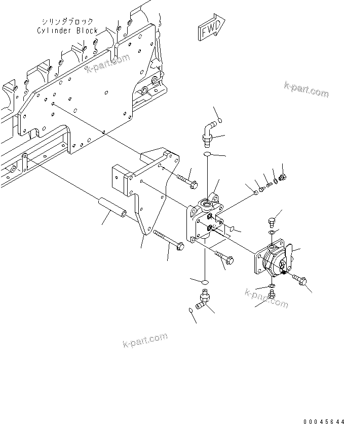 Komatsu parts book diagram for SAA6D125E-5E-01 S/N 560001-UP: PRIMING PUMP AND PIPING(#560347-)