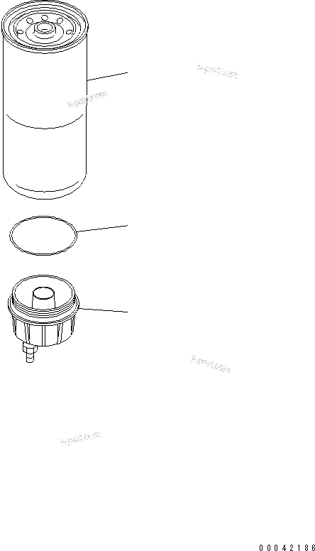 Komatsu parts book diagram for SAA6D125E-5E-01 S/N 560001-UP: FUEL PRE-FILTER (SERVICE ONLY) (THREAD 1-1/4)(#560004-)