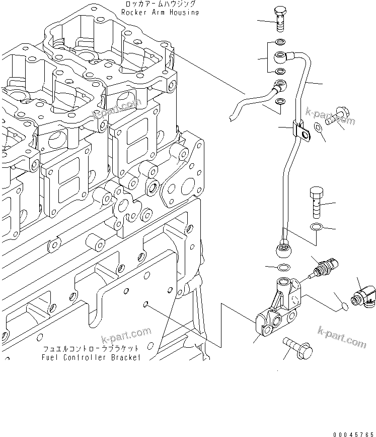 Komatsu parts book diagram for SAA6D125E-5E-01 S/N 560001-UP: FUEL RETURN