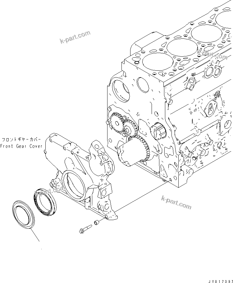 Komatsu parts book diagram for SAA6D107E-1G-W S/N 26500006-UP: DUST SEAL(#26579002-)
