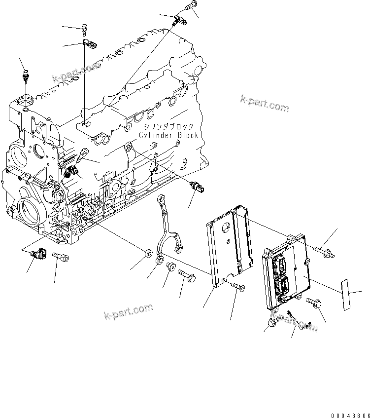 Komatsu parts book diagram for SAA6D107E-1G-W S/N 26500006-UP: FUEL INJECTION CONTROLLER RELATED PARTS(#26500006-26535342)