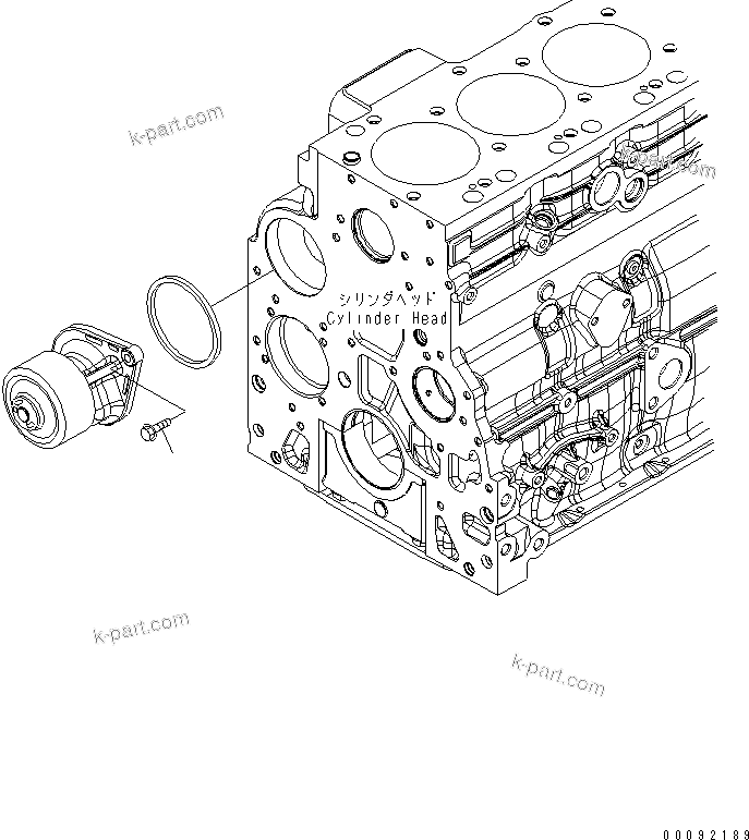 Komatsu parts book diagram for SAA6D107E-1G-W S/N 26500006-UP: WATER PUMP(#26571033-)