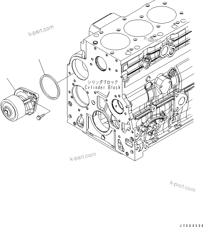 Komatsu parts book diagram for SAA6D107E-1G-W S/N 26500006-UP: WATER PUMP(#26582547-)