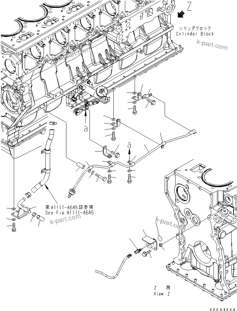 Komatsu parts book diagram for SAA6D170E-5CR-W S/N 610001-UP: CYLINDER BLOCK ACCESSORY (2/2) (BLOWBY SENSOR AND WATER TEMPERATURE SENSOR)(#610783-)