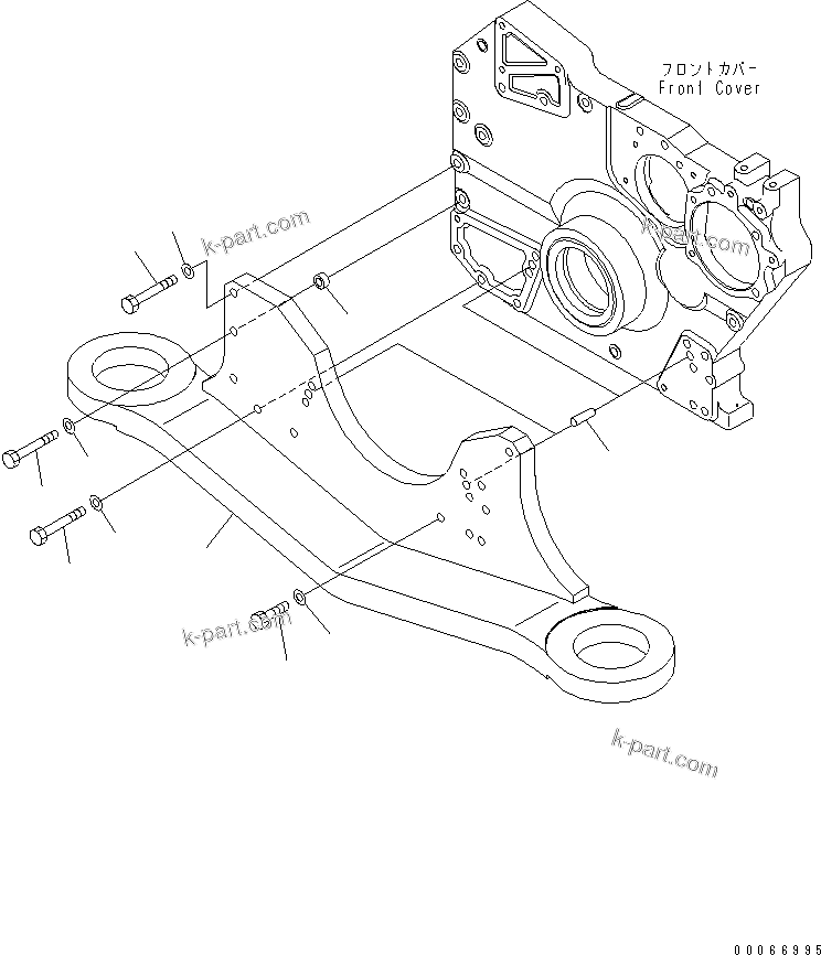 Komatsu parts book diagram for SAA6D170E-5CR-W S/N 610001-UP: ENGINE MOUNTING