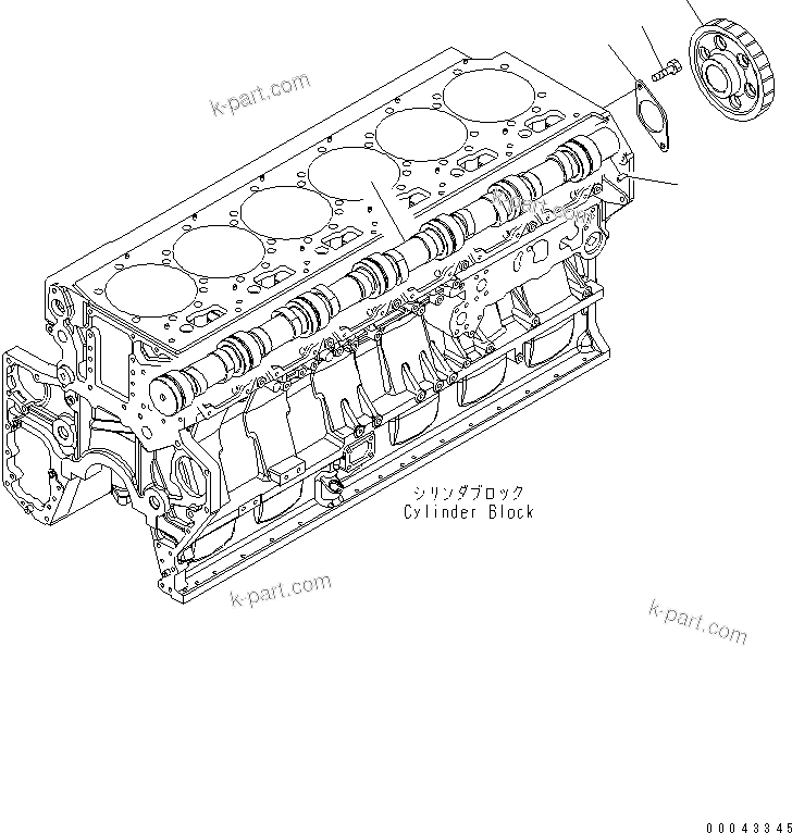 Komatsu parts book diagram for SAA6D170E-5CR-W S/N 610001-UP: CAMSHAFT