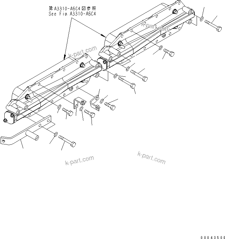 Komatsu parts book diagram for SAA6D170E-5CR-W S/N 610001-UP: OIL COOLER MOUNTING AND ACCESSORY