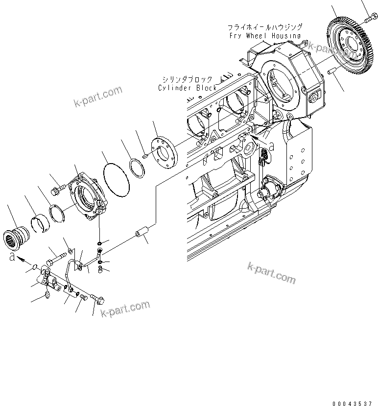 Komatsu parts book diagram for SAA6D170E-5CR-W S/N 610001-UP: FUEL INJECTION PUMP DRIVE