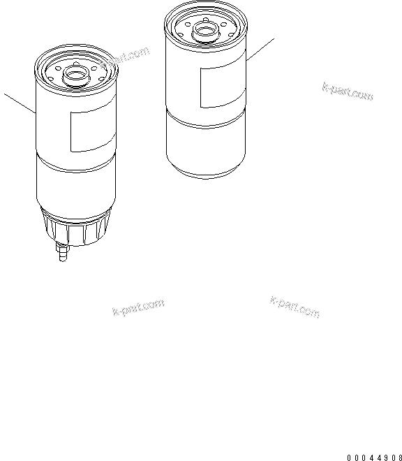 Komatsu parts book diagram for SAA6D170E-5CR-W S/N 610001-UP: FUEL PRE-FILTER (SERVICE ONLY)(#610014-)