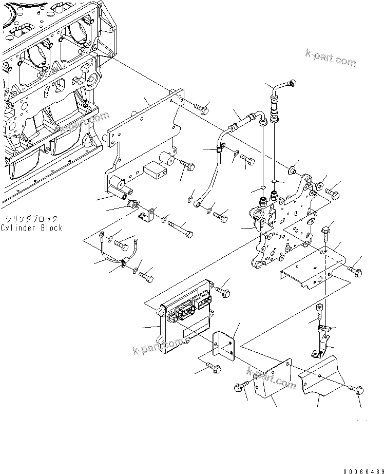 Komatsu parts book diagram for SAA6D170E-5CR-W S/N 610001-UP: FUEL CONTROLLER AND PIPING