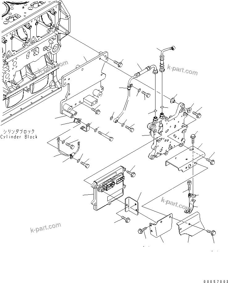 Komatsu parts book diagram for SAA6D170E-5CR-W S/N 610001-UP: FUEL CONTROLLER AND PIPING (TROPICAL GROUND SPEC. 55ЯC)(#610126-)