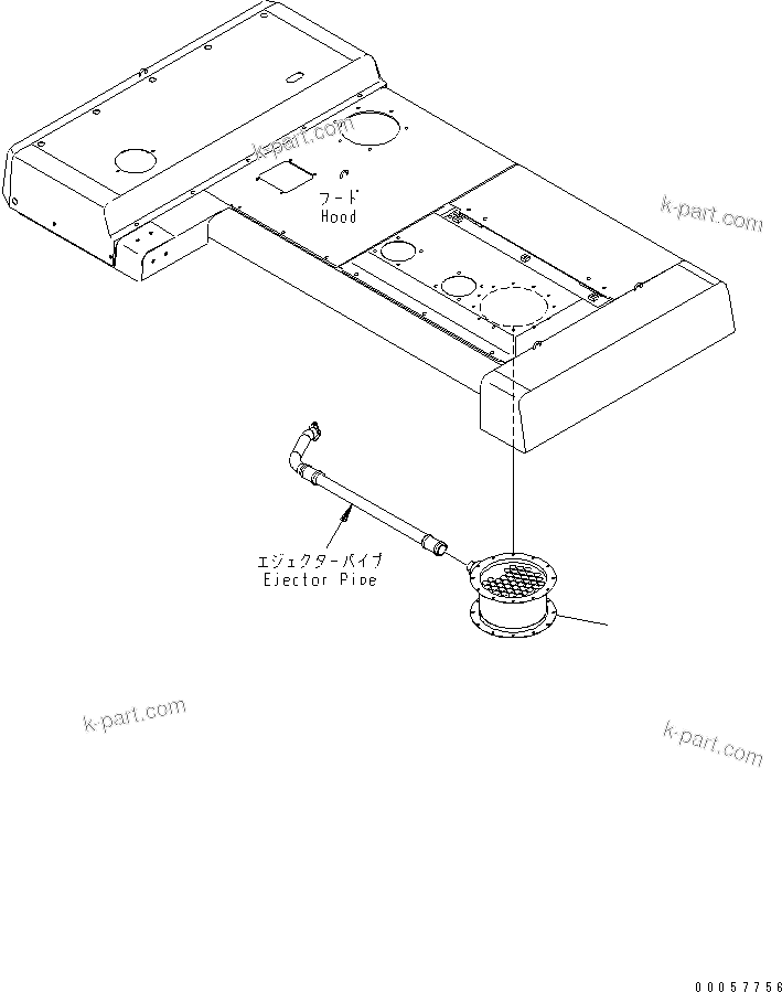Komatsu parts book diagram for SAA6D170E-5CR-W S/N 610001-UP: PRE-CLEANER