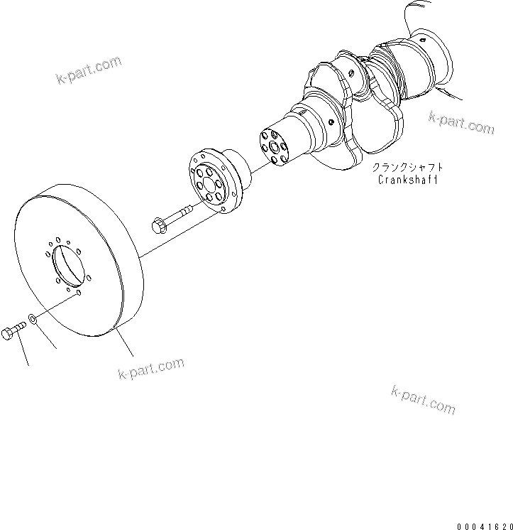 Komatsu parts book diagram for SAA6D140E-5BR-W S/N 630001-UP: VIBRATION DAMPER