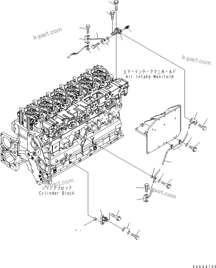 Komatsu parts book diagram for SAA6D140E-5BR-W S/N 630001-UP: FUEL RETURN(#630583-)