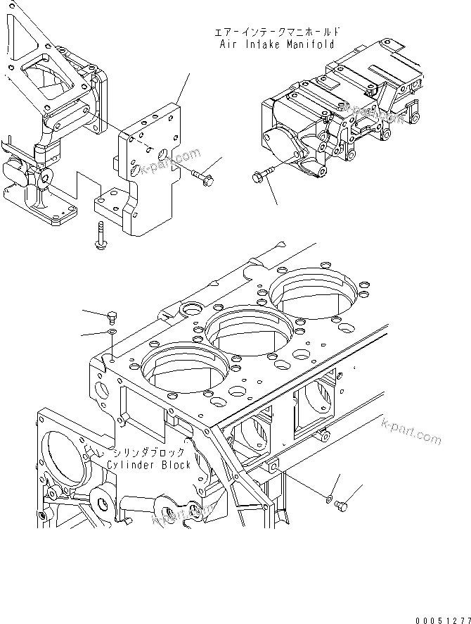 Komatsu parts book diagram for SAA6D140E-5BR-W S/N 630001-UP: WATER LINE PLUG (WITHOUT CORROSION RESISTOR)(#630322-)