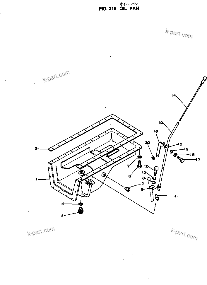 Komatsu parts book diagram for SL4D130-1C S/N 24260-UP: OIL PAN