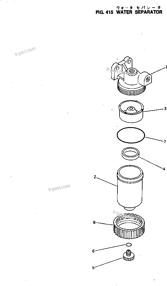 Komatsu parts book diagram for SL4D130-1C S/N 24260-UP: WATER SEPATOR