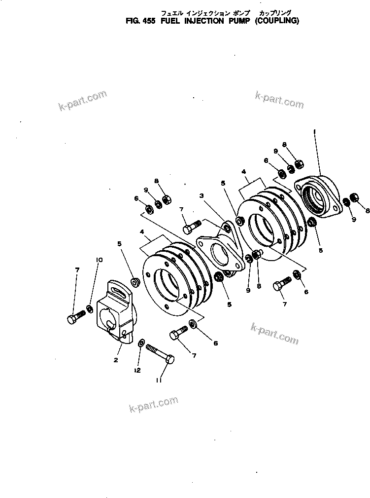 Komatsu parts book diagram for SL4D130-1C S/N 24260-UP: FUEL INJECTION PUMP (COUPLING)