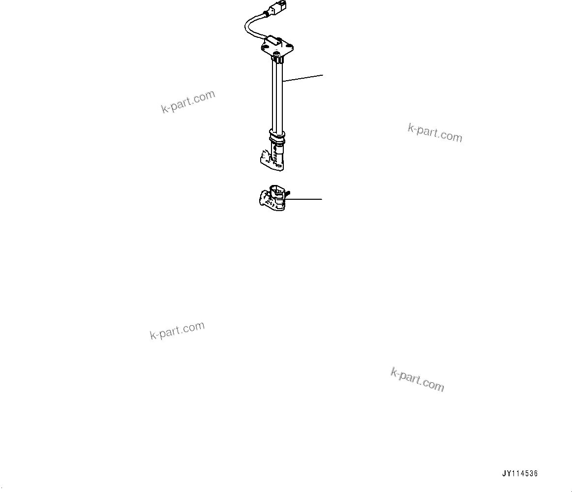 Komatsu parts book diagram for WA485-11E0 S/N H35051-UP: DEF TANK, WITHOUT AFJS, DEF TANK SENSOR
