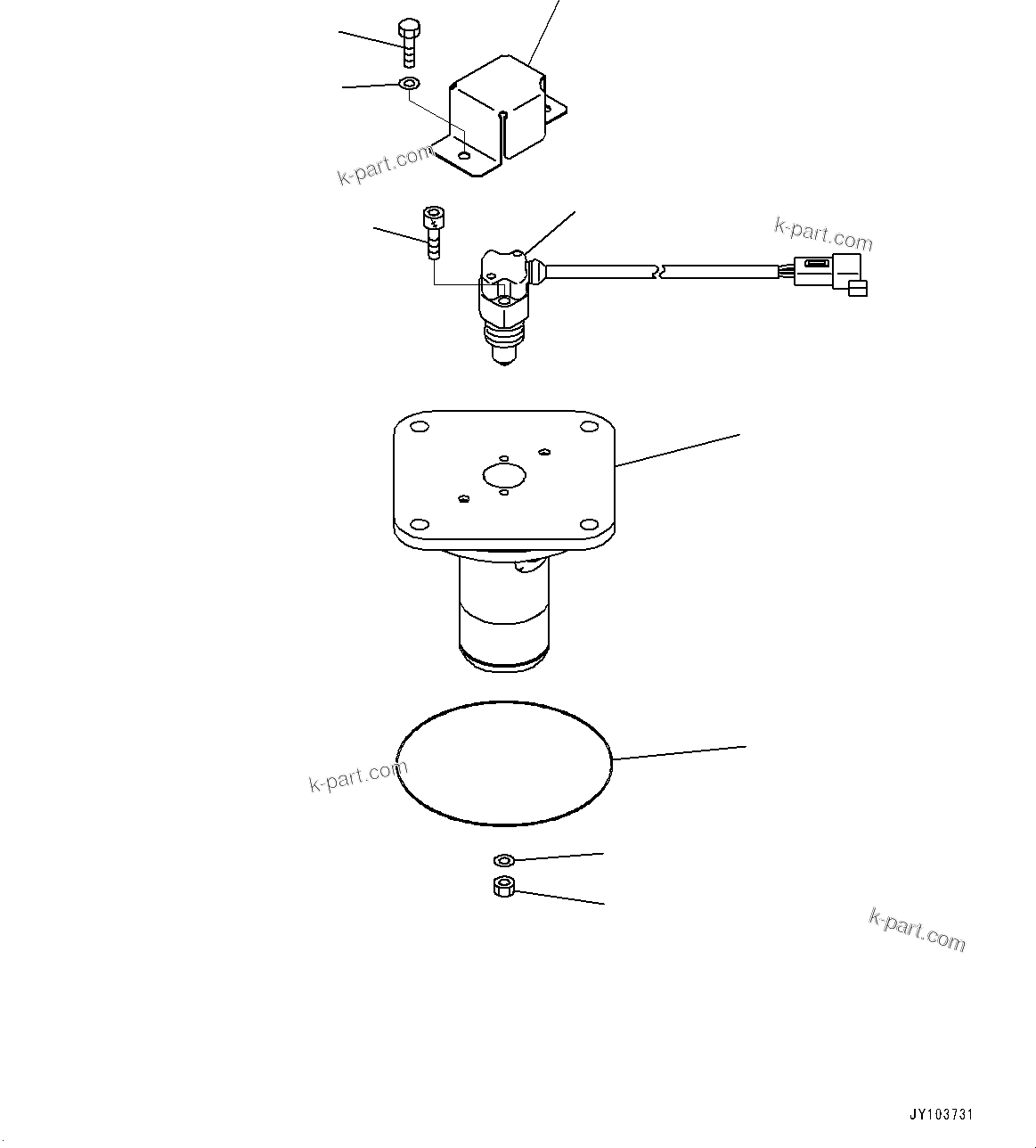 Komatsu parts book diagram for WA485-11E0 S/N H35051-UP: HYDRAULIC TANK, BYPASS VALVE