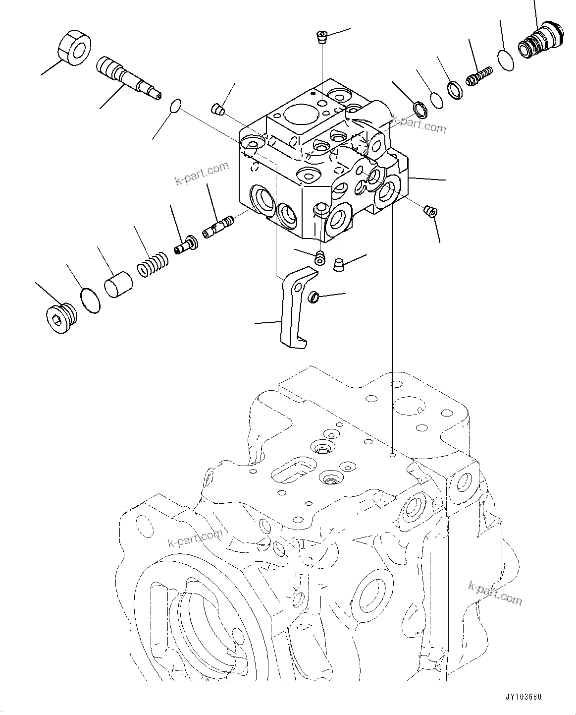 Komatsu parts book diagram for WA485-11E0 S/N H35051-UP: HYDRAULIC PUMP, WITH AFJS, PISTON PUMP (15/22)