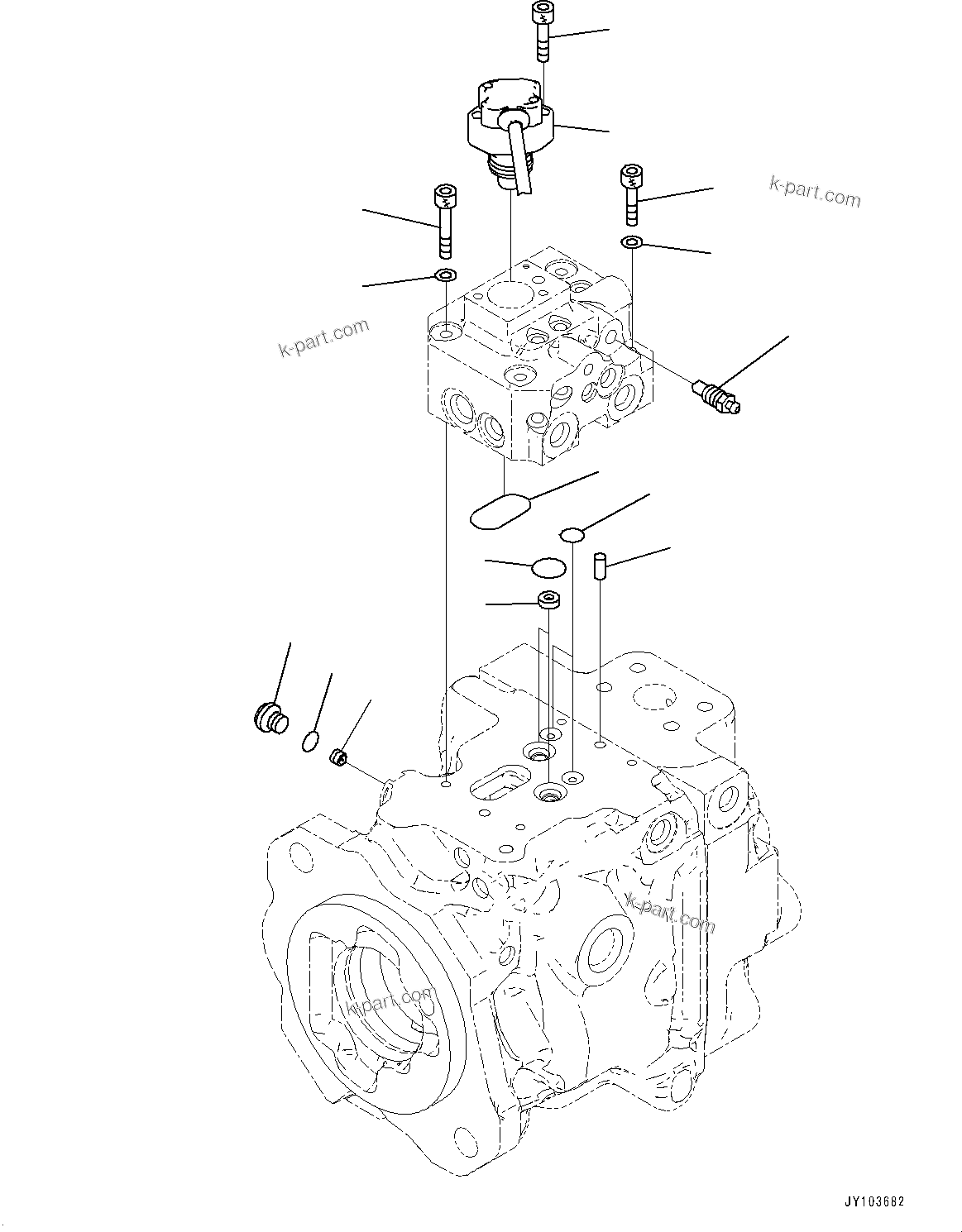Komatsu parts book diagram for WA485-11E0 S/N H35051-UP: HYDRAULIC PUMP, WITH AFJS, PISTON PUMP (17/22)