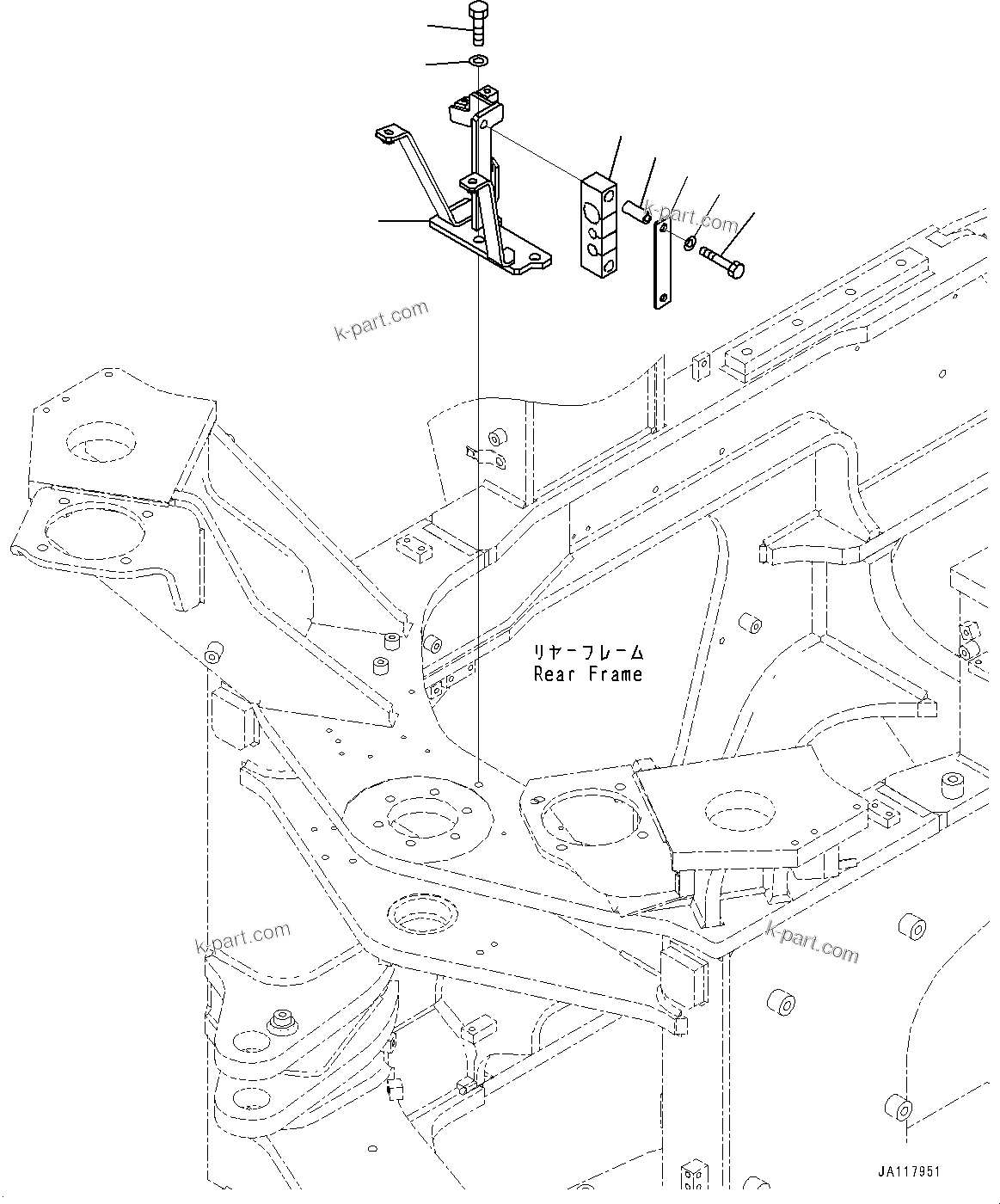 Komatsu parts book diagram for WA485-11E0 S/N H35051-UP: STEERING HYDRAULIC PIPING, WITHOUT AFJS, ORBITROL VALVE PIPING MOUNTING