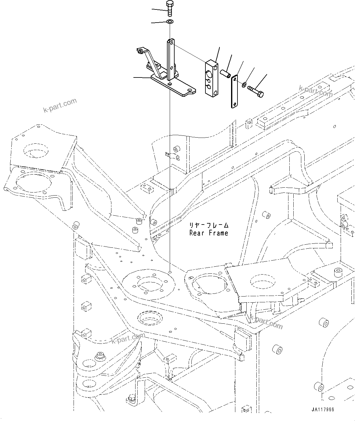 Komatsu parts book diagram for WA485-11E0 S/N H35051-UP: STEERING HYDRAULIC PIPING, WITH AFJS, ORBITROL VALVE PIPING MOUNTING