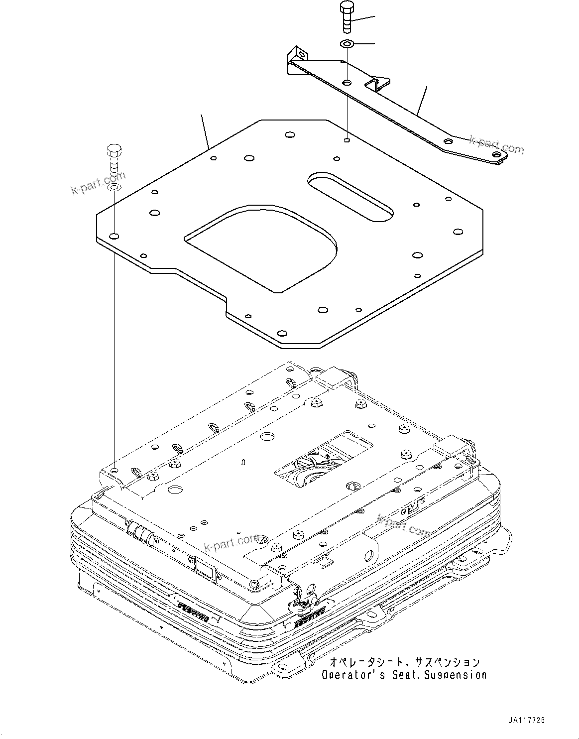 Komatsu parts book diagram for WA485-11E0 S/N H35051-UP: LOADER CONTROL UNIT, WITH EPC MULTI-FUNCTION MONO LEVER PCS, WITHOUT AFJS, BRACKET (1/2)