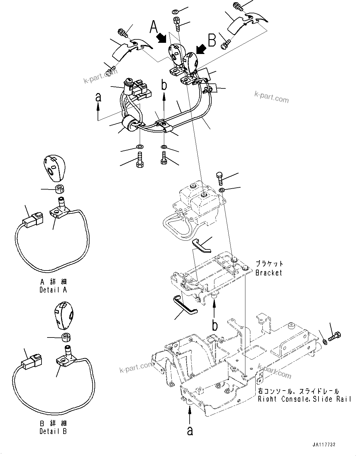 Komatsu parts book diagram for WA485-11E0 S/N H35051-UP: LOADER CONTROL UNIT, WITH 2-EPC LEVER LOADER CONTROL, WITHOUT AFJS, LEVER