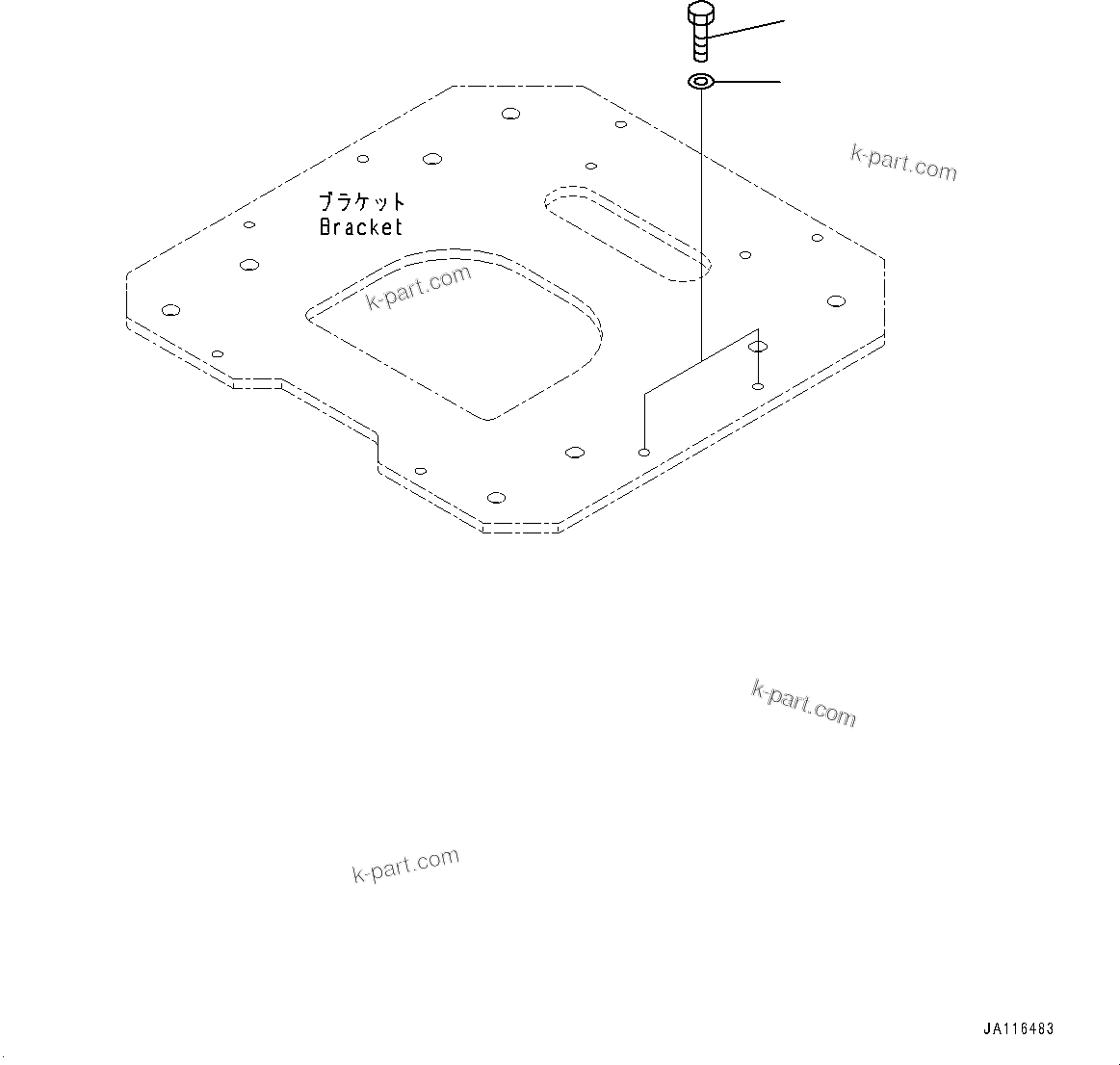 Komatsu parts book diagram for WA485-11E0 S/N H35051-UP: LOADER CONTROL UNIT, WITH 2-EPC LEVER LOADER CONTROL, WITHOUT AFJS, BOLT