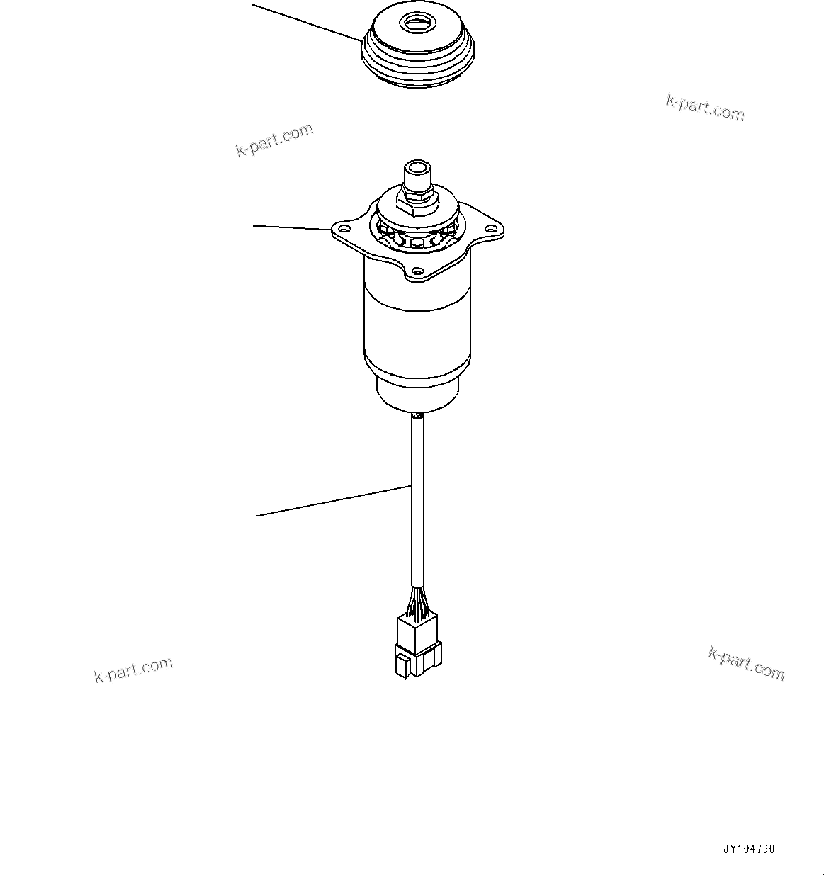Komatsu parts book diagram for WA485-11E0 S/N H35051-UP: LOADER CONTROL UNIT, WITH EPC MULTI-FUNCTION MONO LEVER PCS, WITHOUT AFJS, ELECTRIC LEVER (FOR WORK EQUIPMENT)